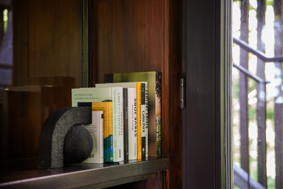 Mini-Bibliothek im Baumhaus
